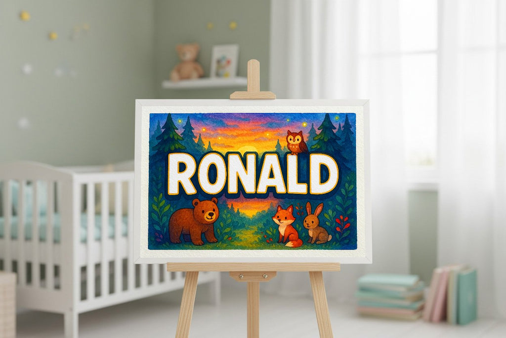 Personalized name art for Ronald
