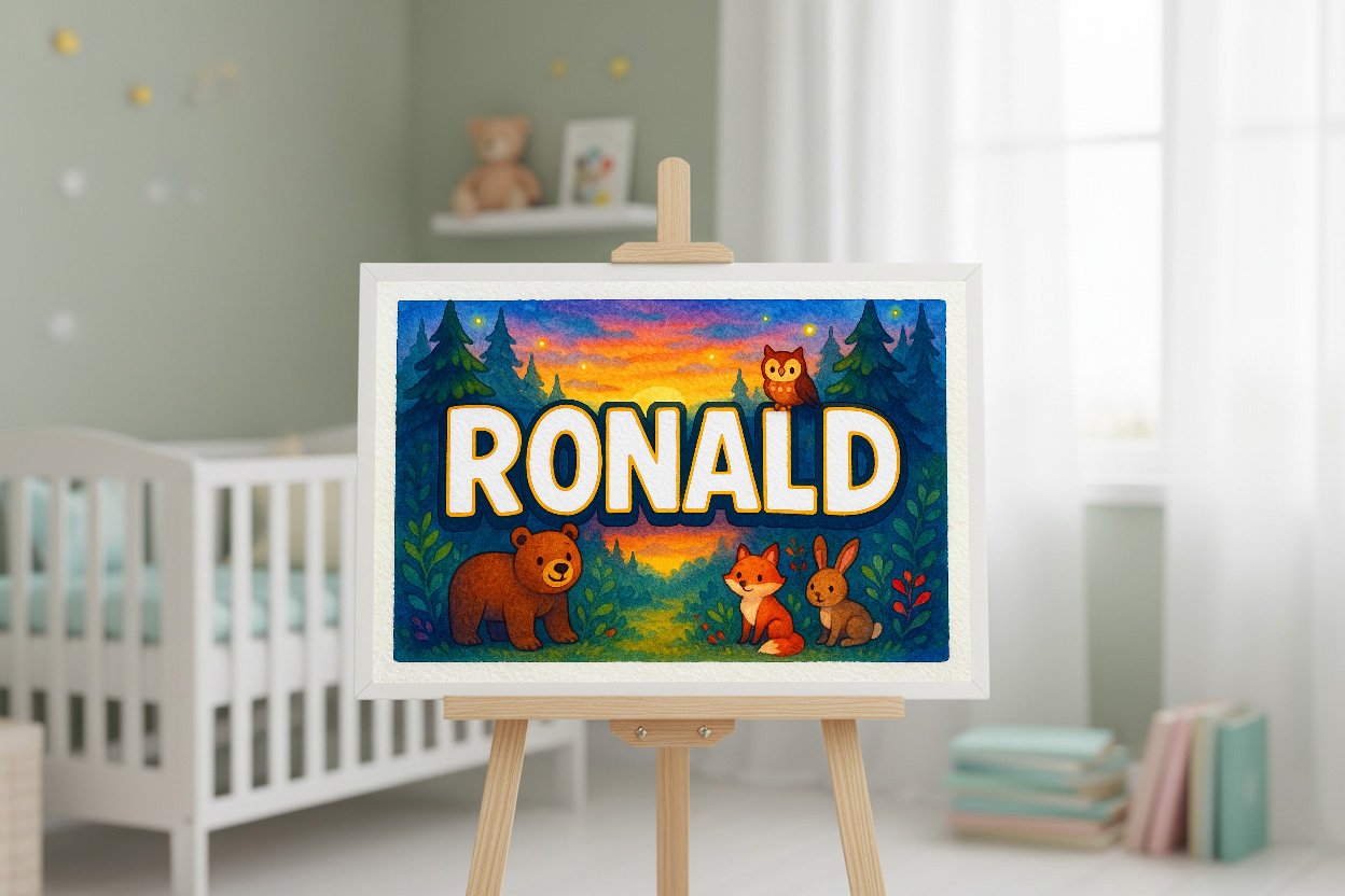 Personalized name art for Ronald