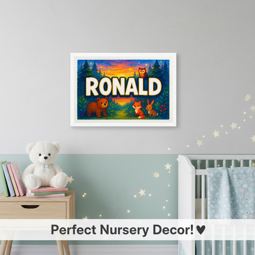 Personalized name art for Ronald