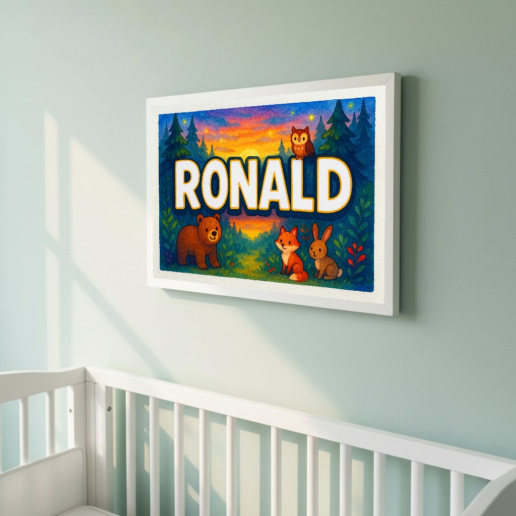 Personalized name art for Ronald