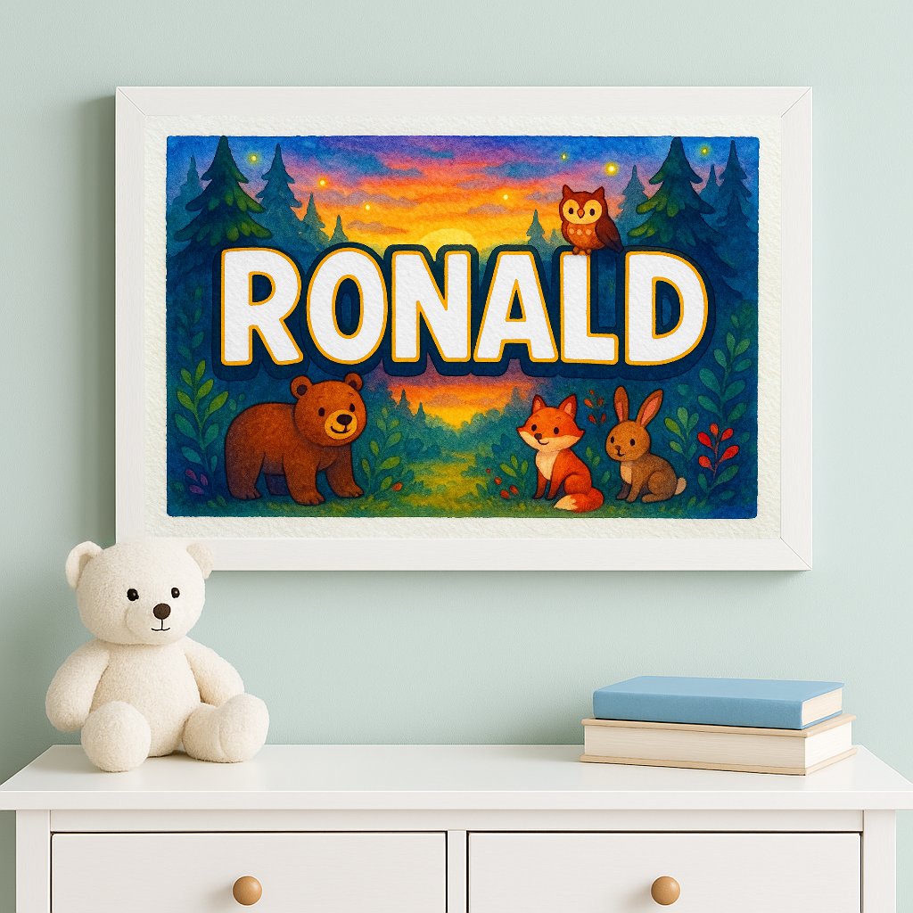 Personalized name art for Ronald