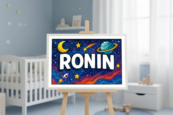 "Ronin" Amongst the Stars Personalized Space Artwork