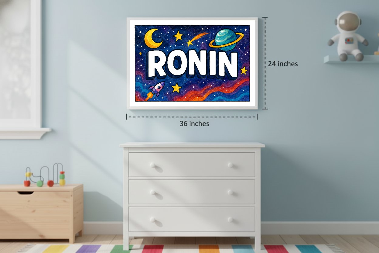 Personalized space name art for Ronin
