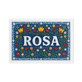 Rosa Name Art - Floral Farmhouse personalized wall print for kids