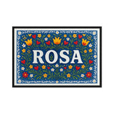 Rosa Name Art - Floral Farmhouse personalized wall print for kids
