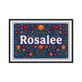 Rosalee Name Art - Floral Farmhouse personalized wall print for kids