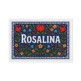 Rosalina Name Art - Floral Farmhouse personalized wall print for kids