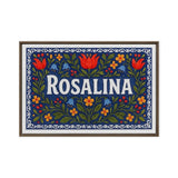 Rosalina Name Art - Floral Farmhouse personalized wall print for kids