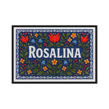 Rosalina Name Art - Floral Farmhouse personalized wall print for kids