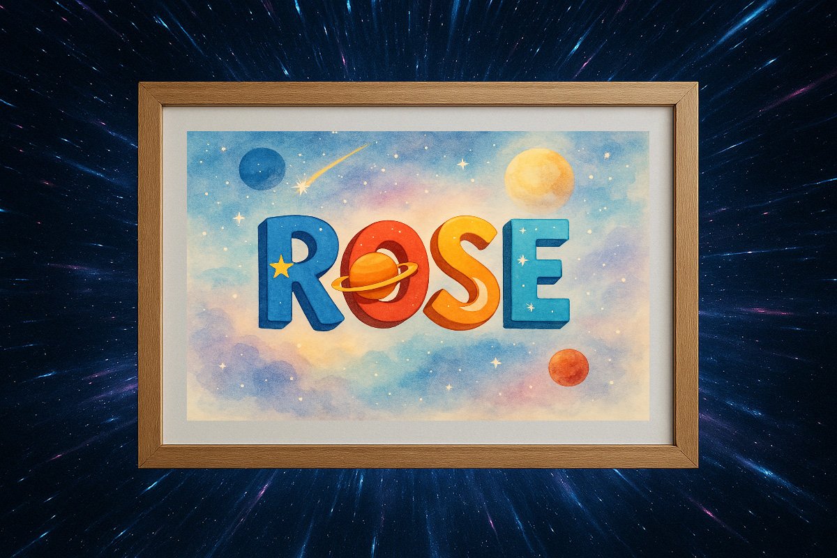 Rose Personalized Outer Space Art 1235