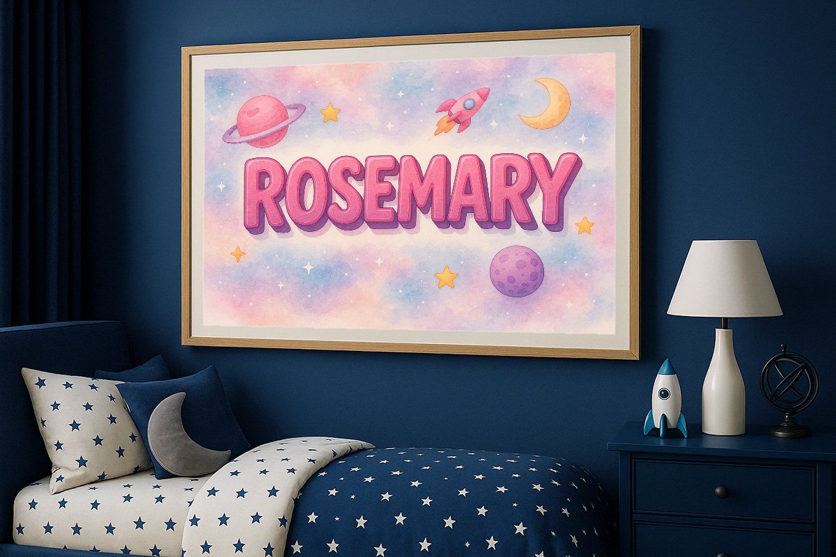 Rosemary Personalized Outer Space Art 1558