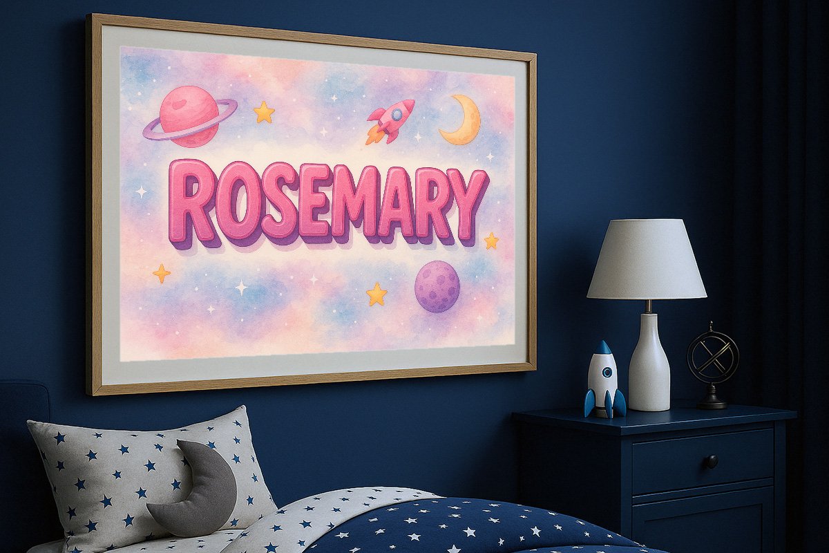 Rosemary Personalized Outer Space Art 1558