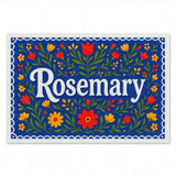Rosemary Name Art - Floral Farmhouse personalized wall print for kids