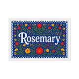 Rosemary Name Art - Floral Farmhouse personalized wall print for kids