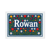 Rowan Name Art - Floral Farmhouse personalized wall print for kids