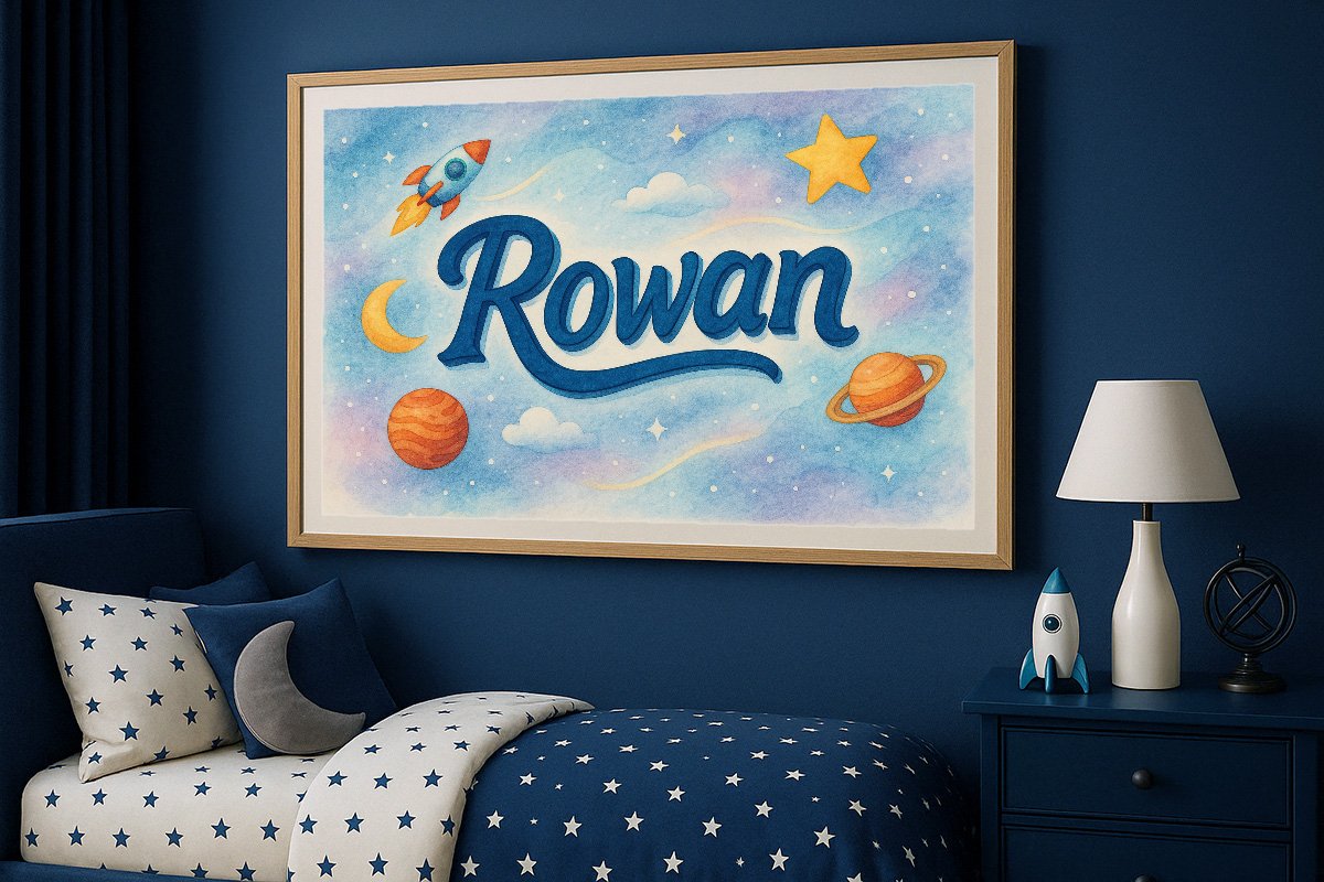 Rowan Personalized Outer Space Art 316