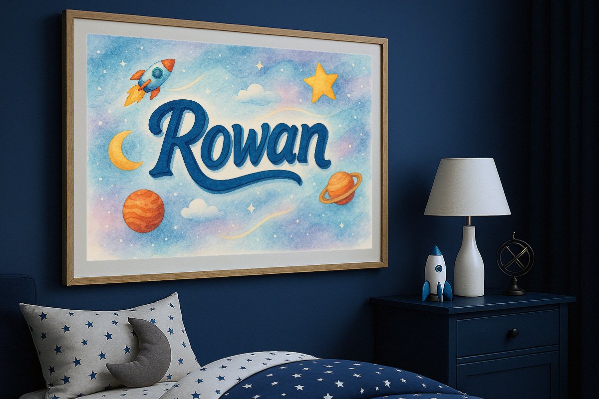 Rowan Personalized Outer Space Art 316