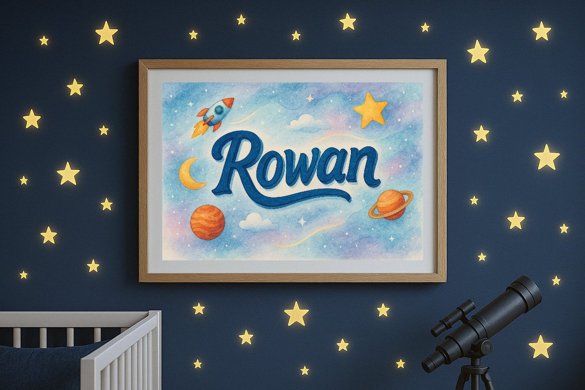 Rowan Personalized Outer Space Art 316
