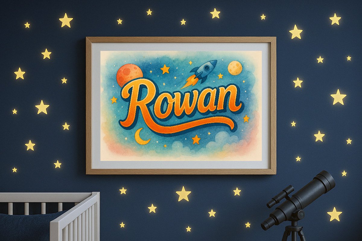 Rowan Personalized Outer Space Art 317