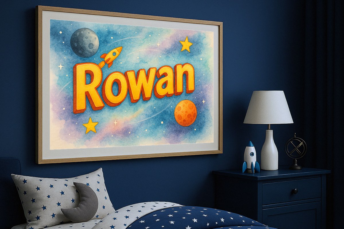 Rowan Personalized Outer Space Art 318