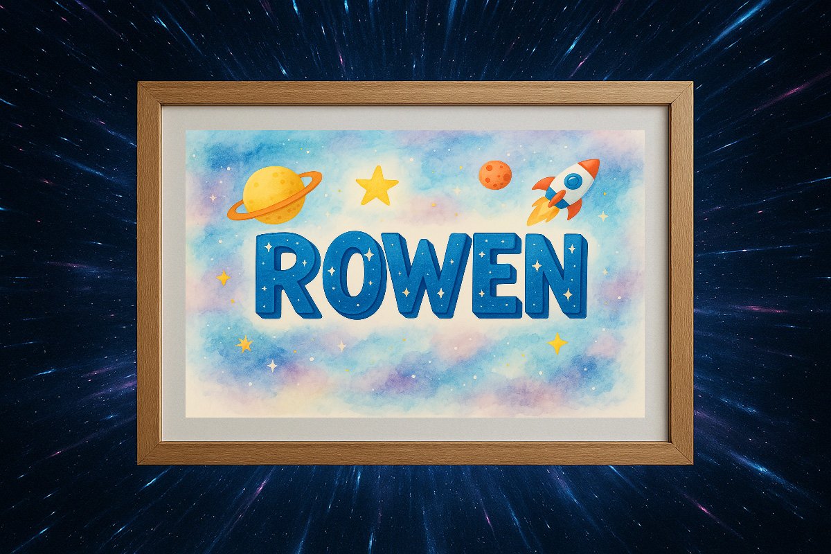 Rowen Personalized Outer Space Art 1193