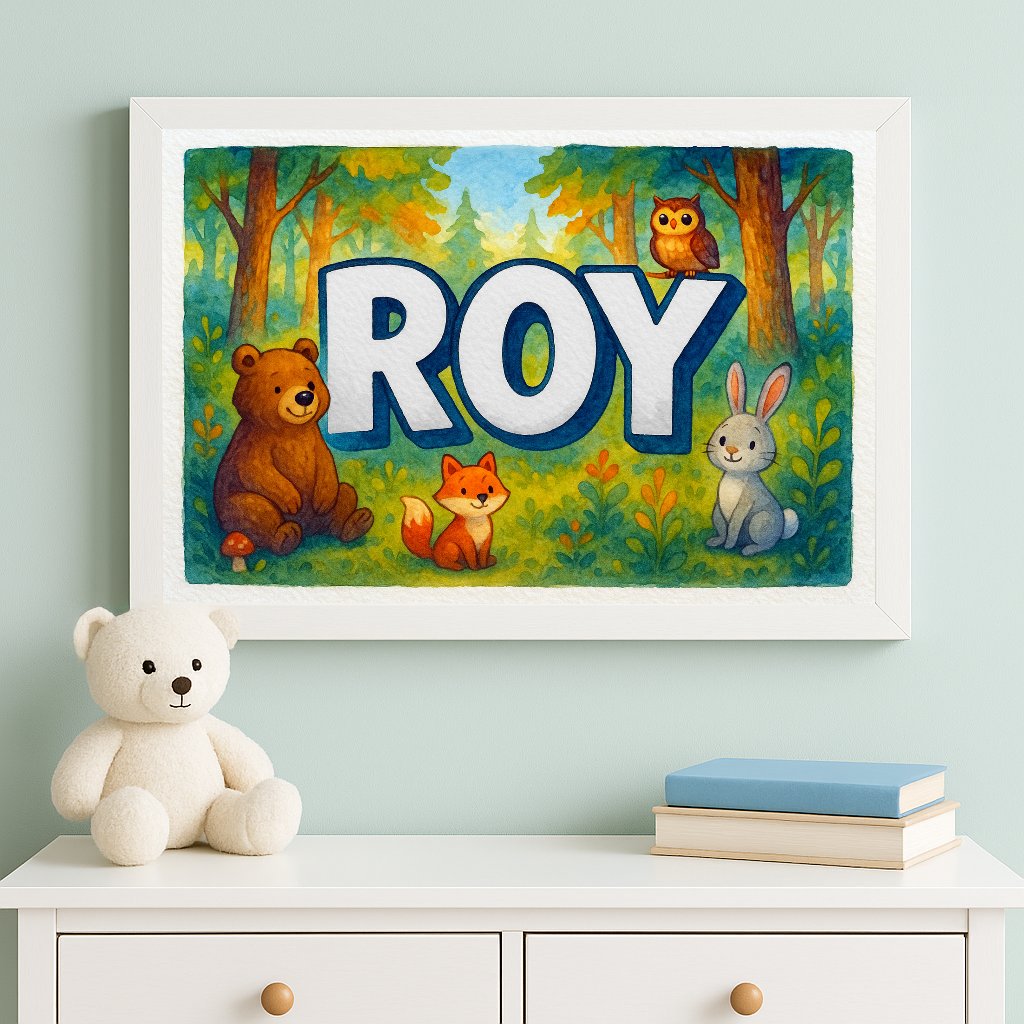 Personalized name art for Roy