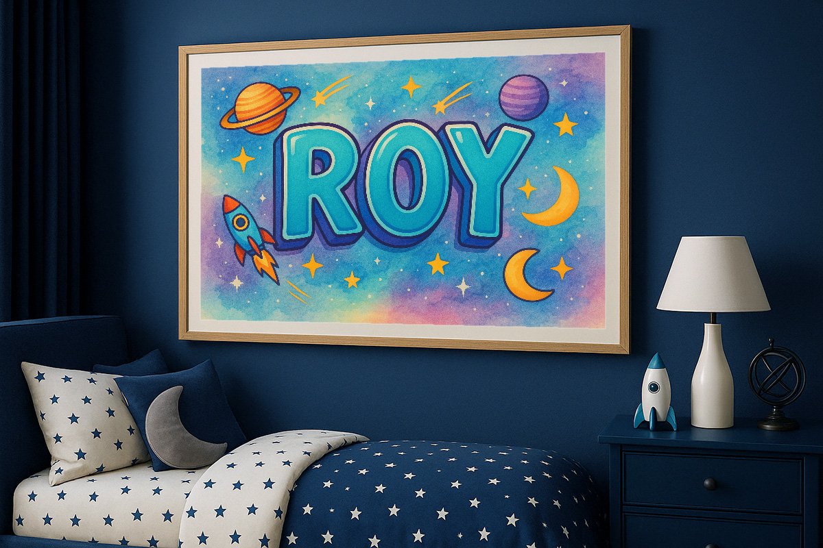 Roy Personalized Outer Space Art 2495