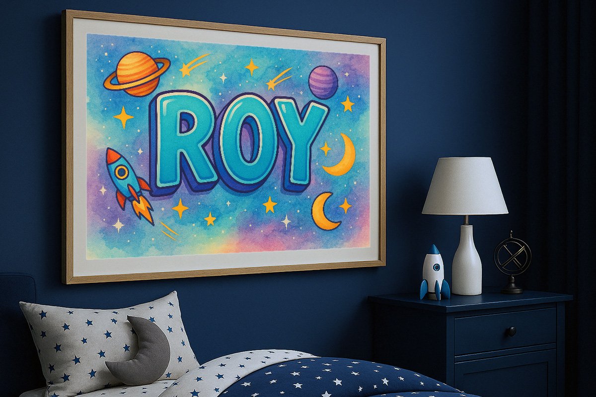 Roy Personalized Outer Space Art 2495