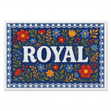 Royal Name Art - Floral Farmhouse personalized wall print for kids