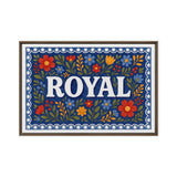 Royal Name Art - Floral Farmhouse personalized wall print for kids