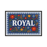 Royal Name Art - Floral Farmhouse personalized wall print for kids