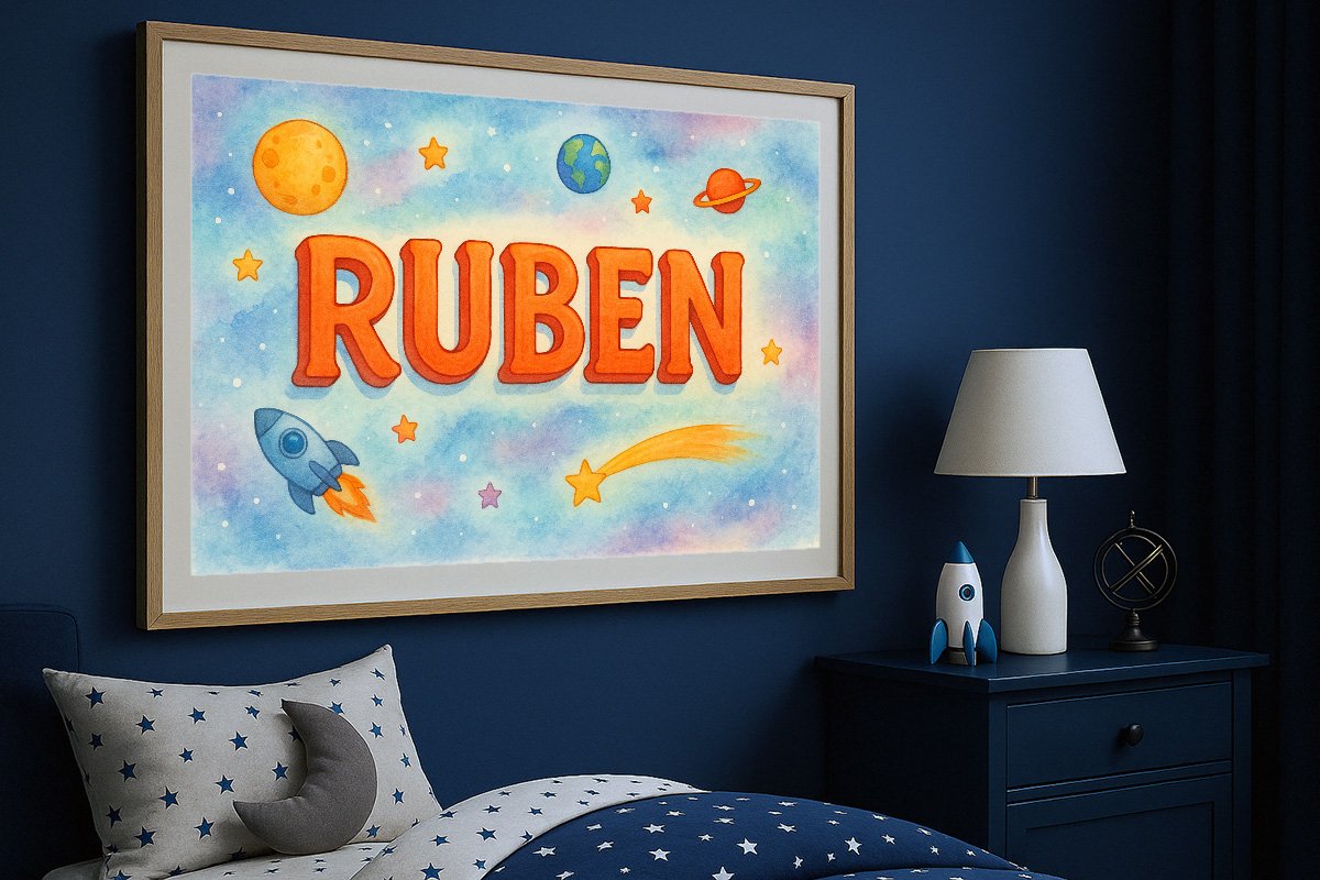 Ruben Personalized Outer Space Art 05