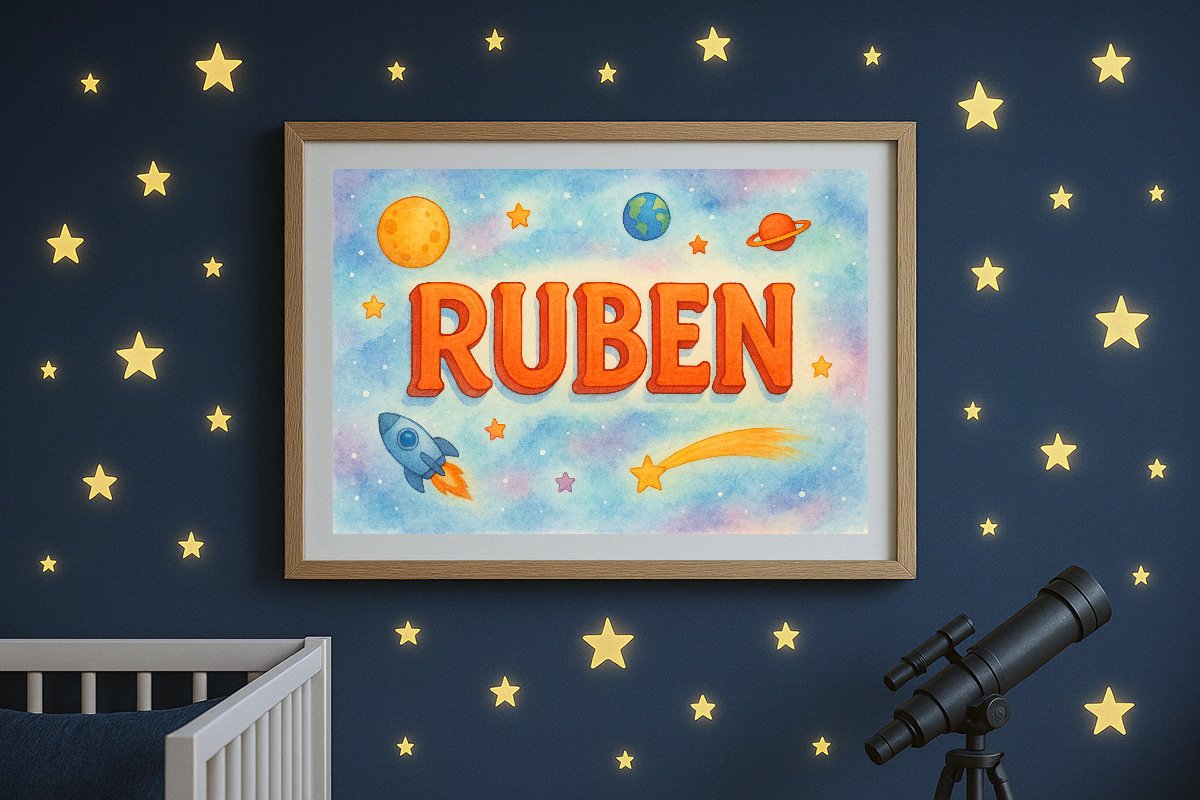 Ruben Personalized Outer Space Art 05