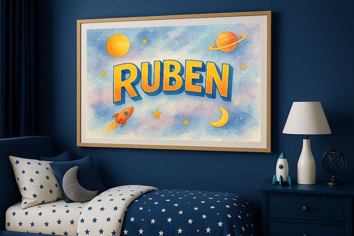 Ruben Personalized Outer Space Art 07