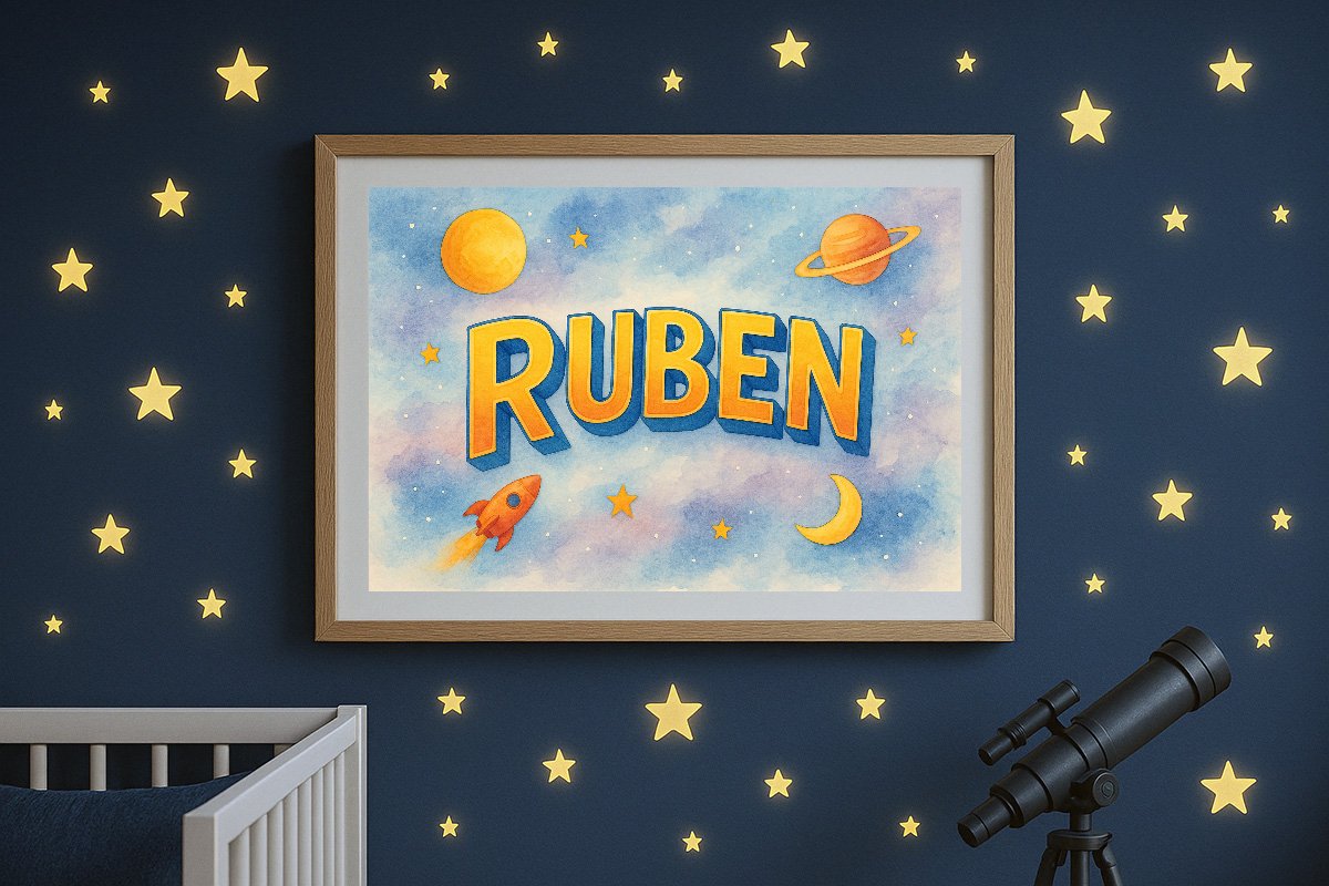Ruben Personalized Outer Space Art 07
