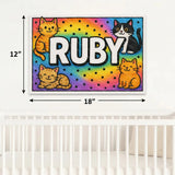 Playful personalized cat name art for Ruby