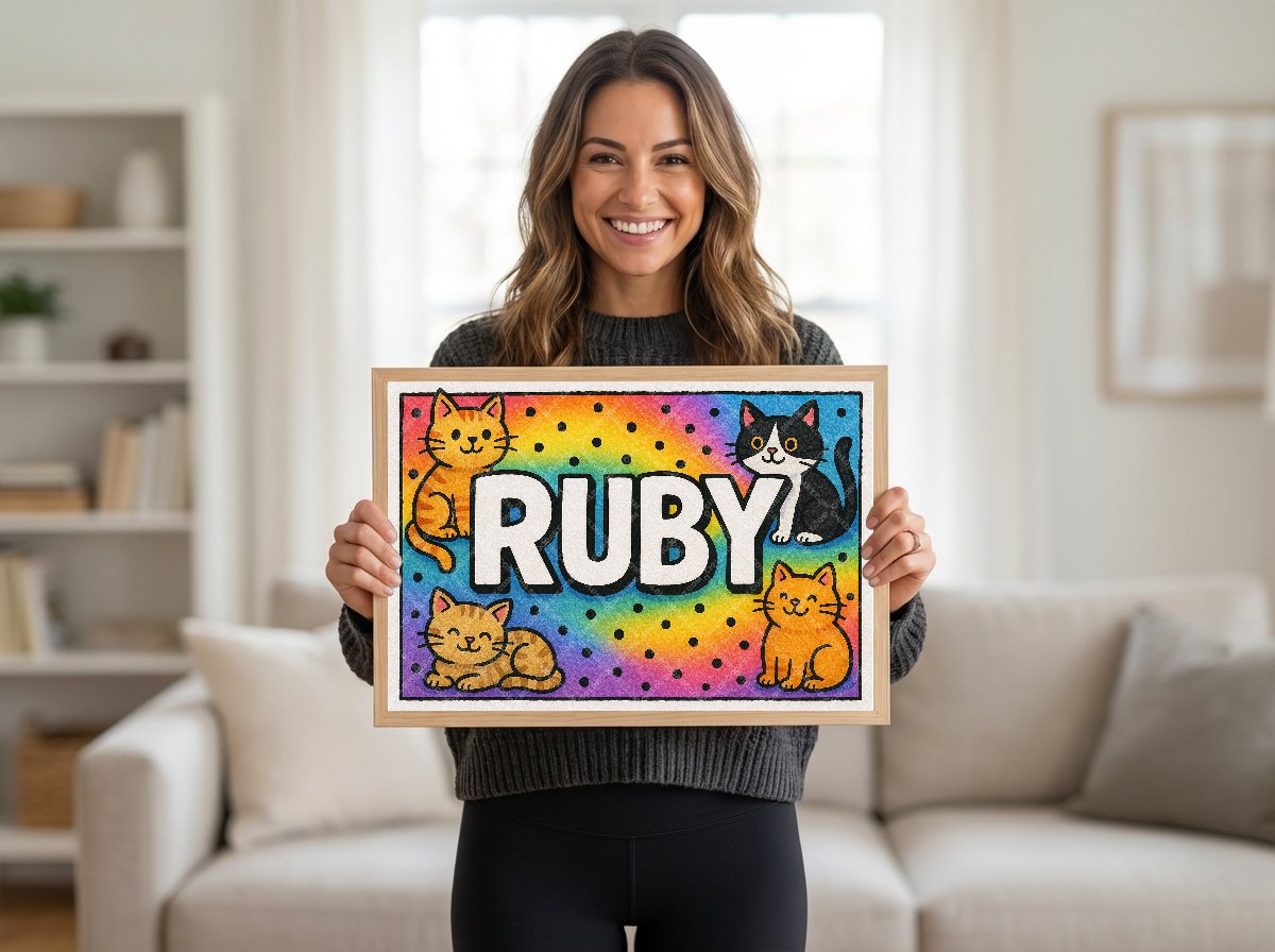 Personalized name art for Ruby