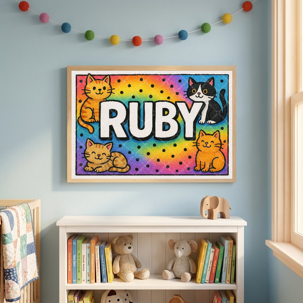 Personalized name art for Ruby