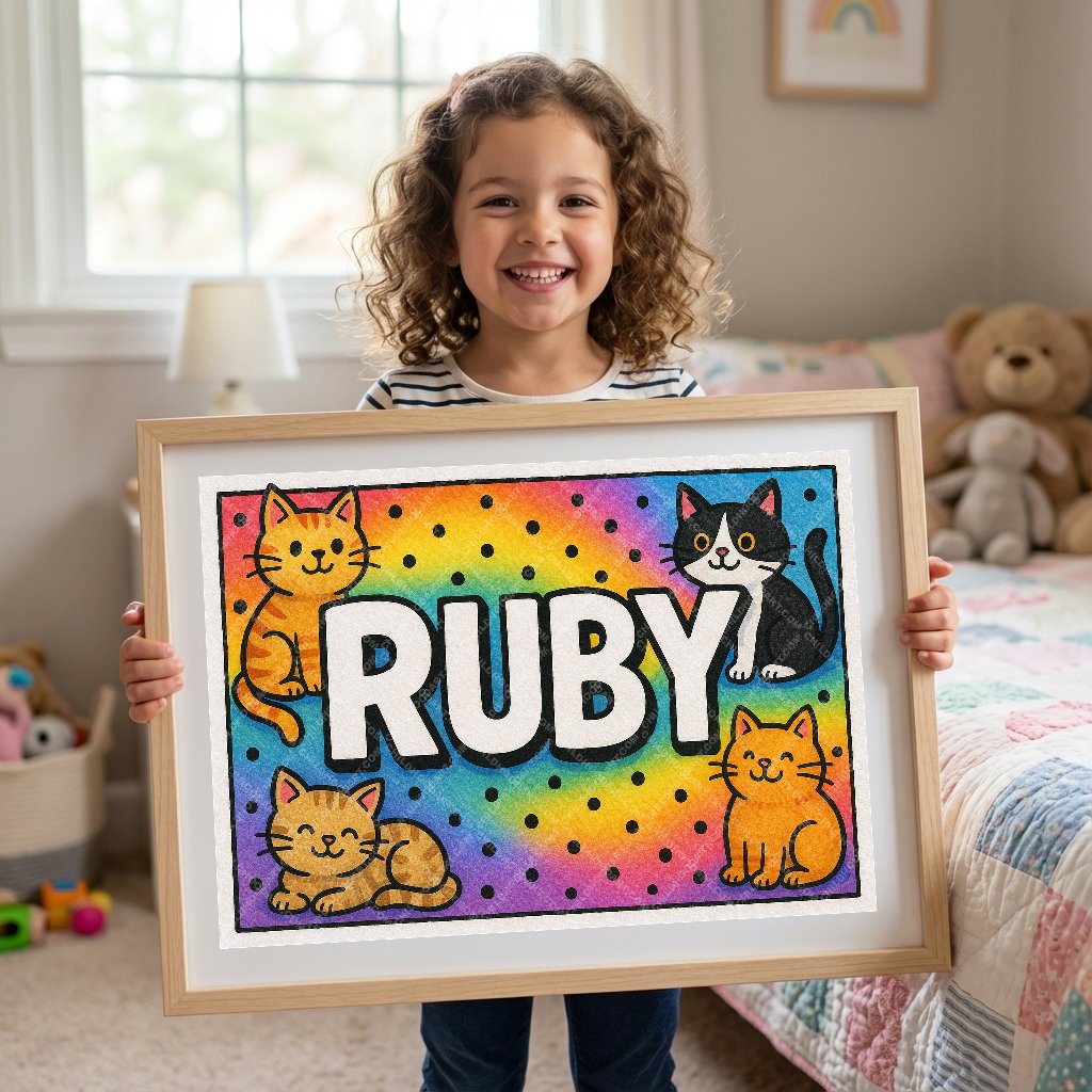 Personalized name art for Ruby