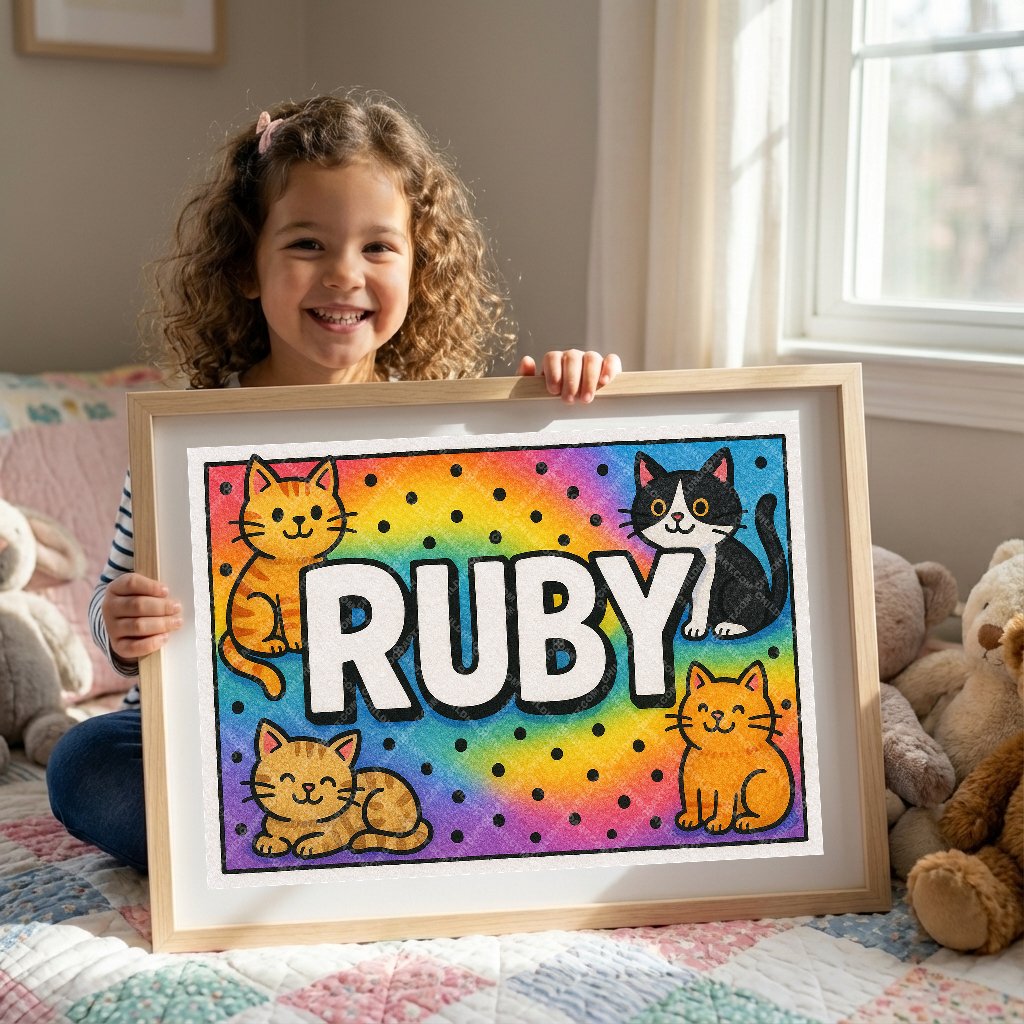 Personalized name art for Ruby