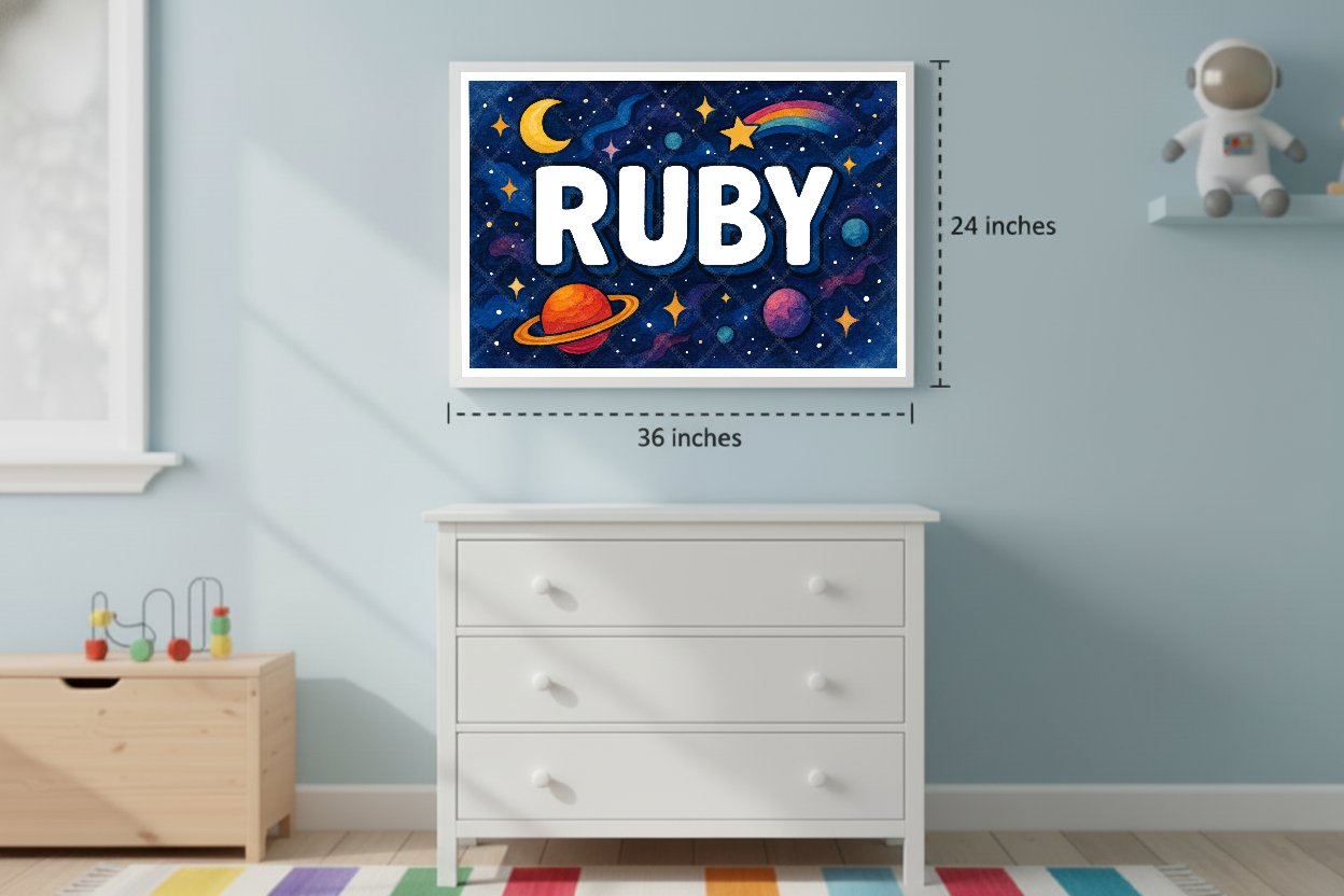 Personalized space name art for Ruby