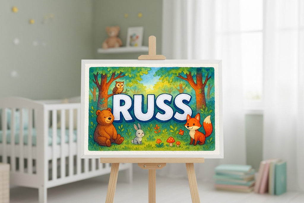 Personalized name art for Russ