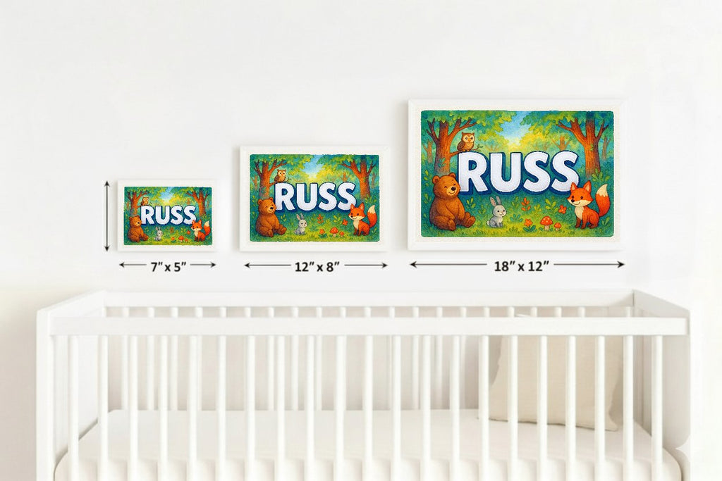 Personalized name art for Russ