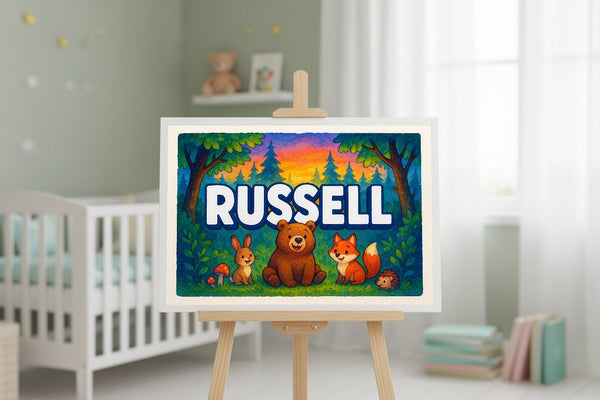Russell’s Personalized Forest Friends Art