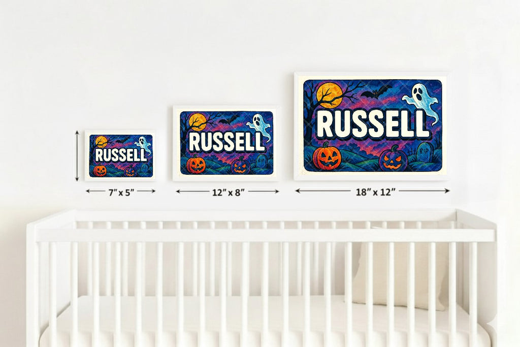 Personalized name art for Russell