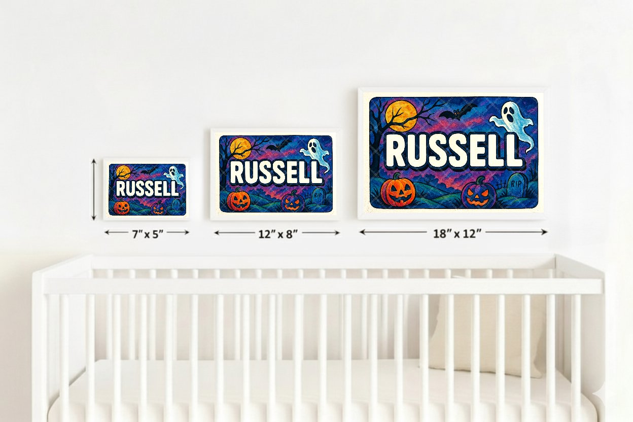 Personalized name art for Russell