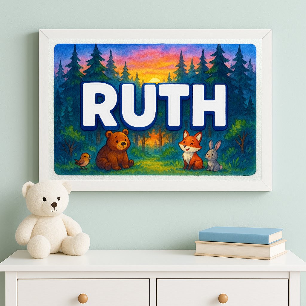 Personalized name art for Ruth