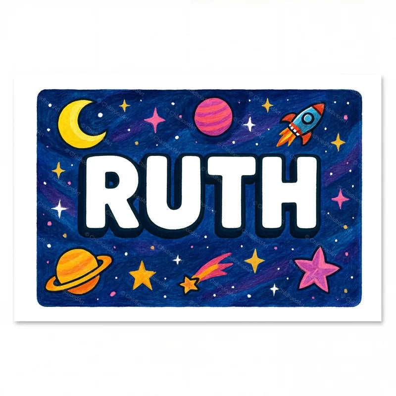 Ruth Personalized Space Explorer Name Art - Full size image