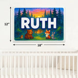 Calm personalized woodland name art for Ruth