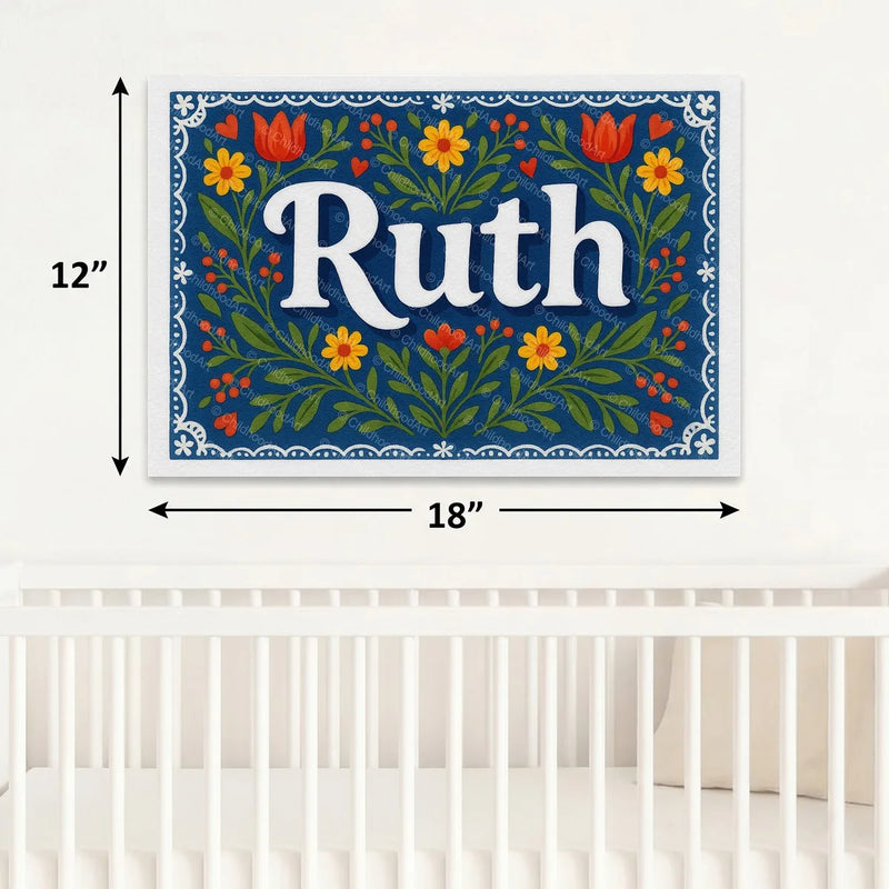 Calm personalized name art for Ruth